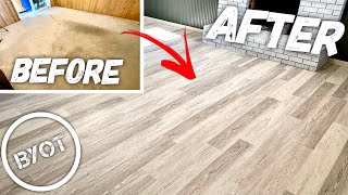 How To Install Vinyl Plank Flooring : START TO FINISH - YouTube