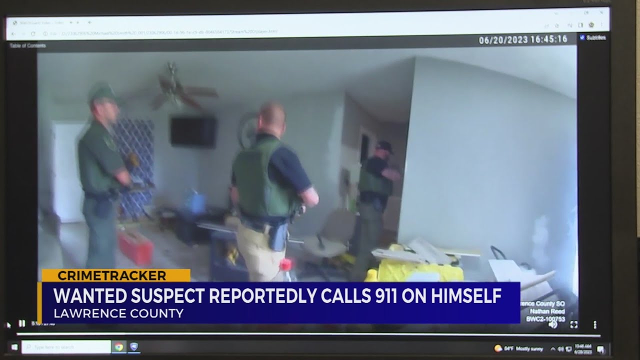 Wanted suspect reportedly calls 911 on himself in Lawrence County - YouTube