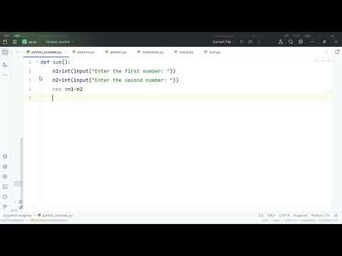 Concept-12 Subtraction of two numbers using function in python for beginners 🔥💯🔥