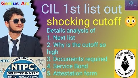 CIL 1st list out | GATE-24| Shocking cutoff | Details analysis | Documents required |By-Raaz Gupta