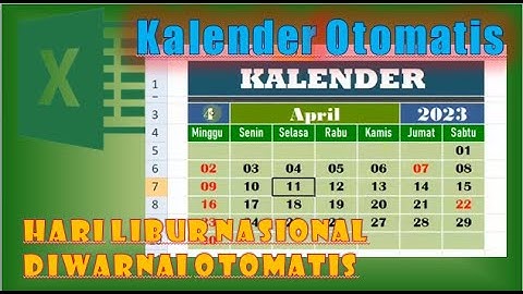 Tutorial Mewarnai Hari Libur Nasional Pada Kalender Otomatis Auto Update di Excel