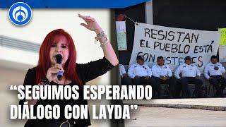 Policías de Campeche mantienen paro y exigen renuncia de Layda Sansores