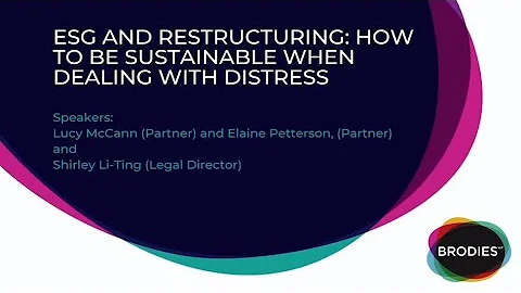 ESG and restructuring: how to be sustainable when ...