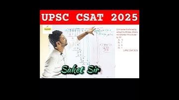 #trending #upsc #shorts UPSC CSAT 2025