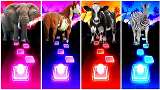 Funny Elephant 🆚 Funny Horse 🆚 Funny Cow 🆚 Kangaroo.🌟 Best Edm Rush Gameplay ✅