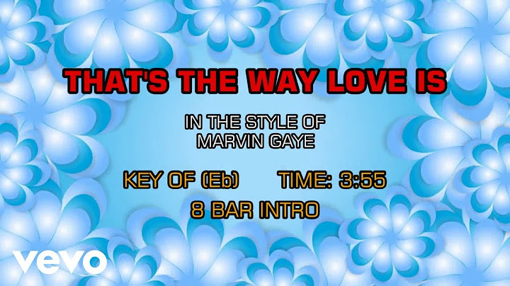 That’s the Way Love Is Instrumental version - Instrumental performance video thumbnail
