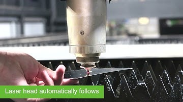 The laser head of the fiber laser cutting machine moves along, and it is anti-collision