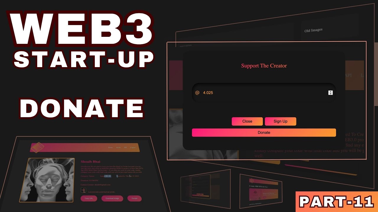 React Donate Component | Building Web3 NFTs API Start-Up From Scratch ...