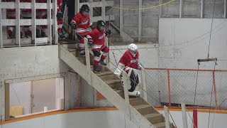 Tour around the hockey rink in Lang, Sask. with an infamous drawbridge entrance for skaters