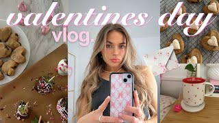 VALENTINE'S DAY VLOG  vday baking, shopping, & self love