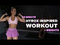 60 MIN HYROX INSPIRED WORKOUT Full Body Crusher Strength Conditioning Weights Repeat