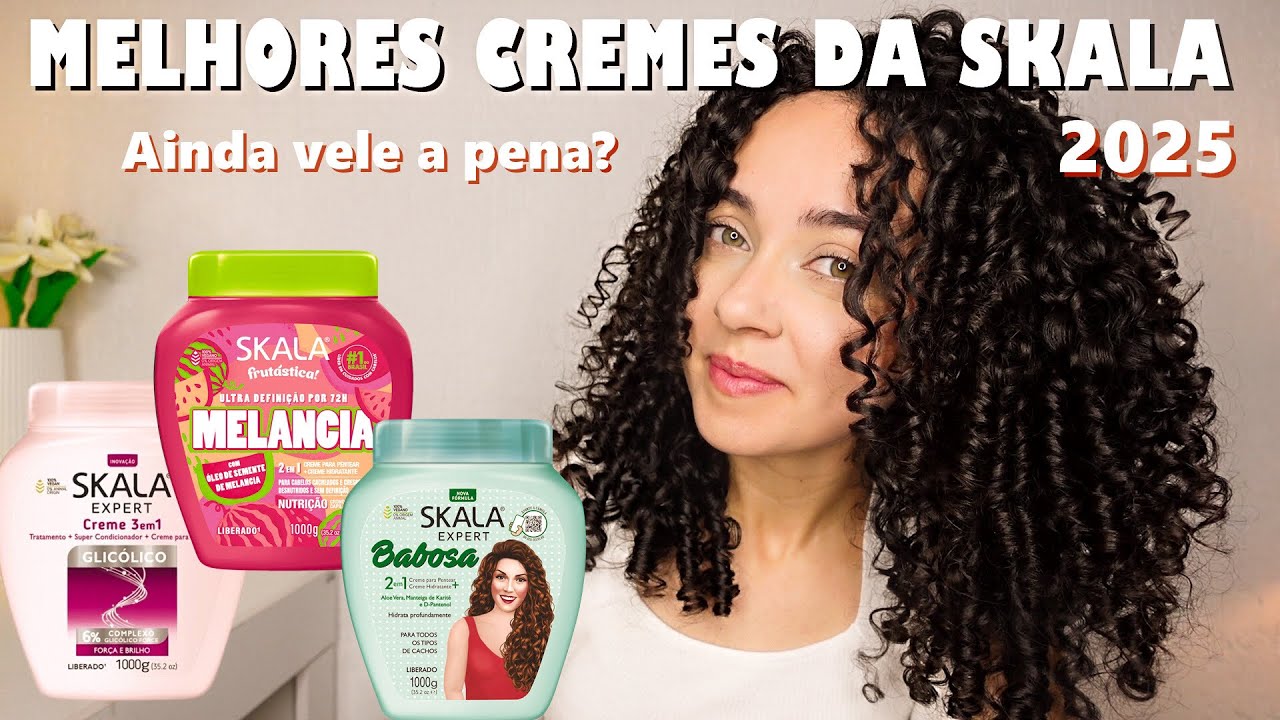 MELHORES CREMES DA SKALA PARA CABELOS CACHEADOS 2025 - AINDA VALE A PENA COMPRAR POTÕES?  Oeslanhiny
