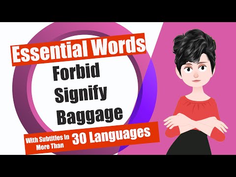 Learn English || Essential Words || Forbid || Signify  || Baggage ||  Vocabulary