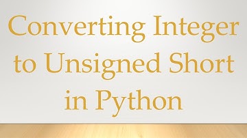 Converting Integer to Unsigned Short in Python