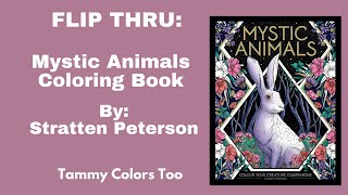 Flip Thru: Mystic Animals Coloring Book by Stratten Peterson screenshot 2