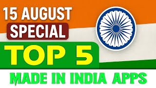 🇮🇳 15 August Special – 5 Best Made in India Apps 2025 | Independence Day Tech Video in Hindi screenshot 1