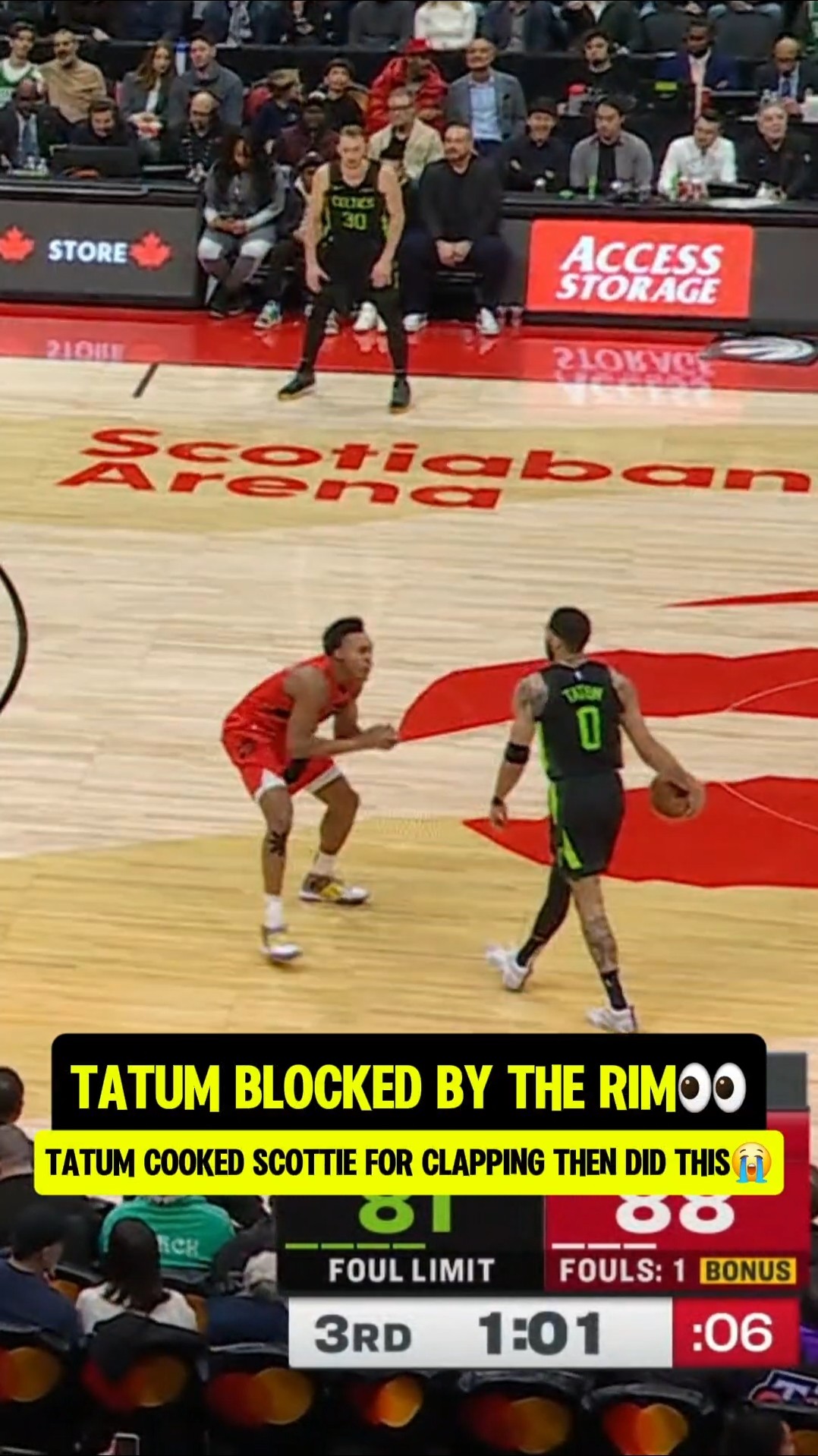 Tatum blew a flat tyre at 6'8?