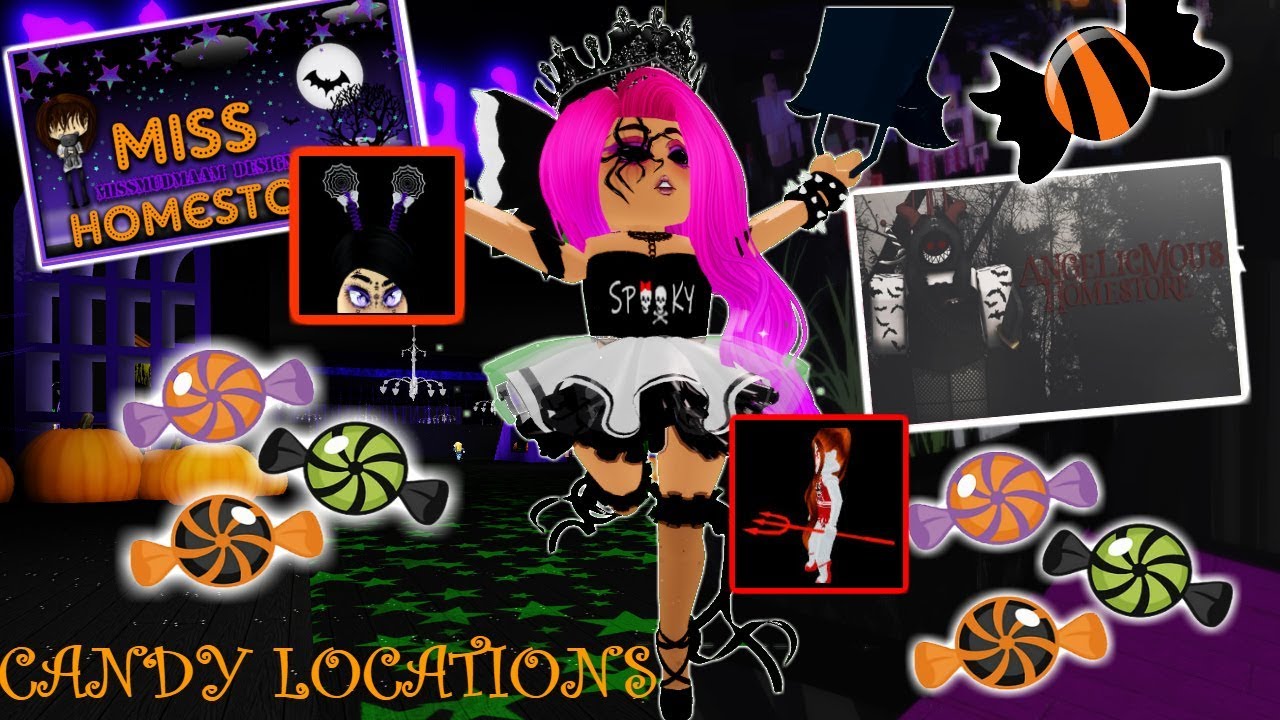 Candy Locations Free Items Missmudmaam Angelicoumou Homestore - roblox royale high lykrais homestore how to get all the candy in