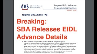 Breaking News: EIDL Grant Timing and Eligibility Updates Directly From SBA