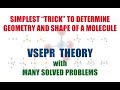 Simplest trick to determine shape and geometry of molecule  trick for vsepr theory