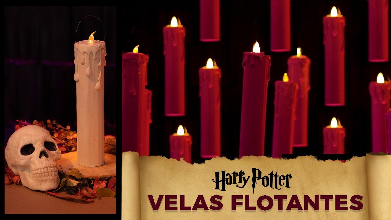 Cómo hacer las VELAS FLOTANTES de Harry Potter | Decoración Halloween YouTube