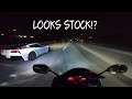 SLEEPER C7 VETTE DESTROYS R6!! | CRAZY BIKE NIGHT!!