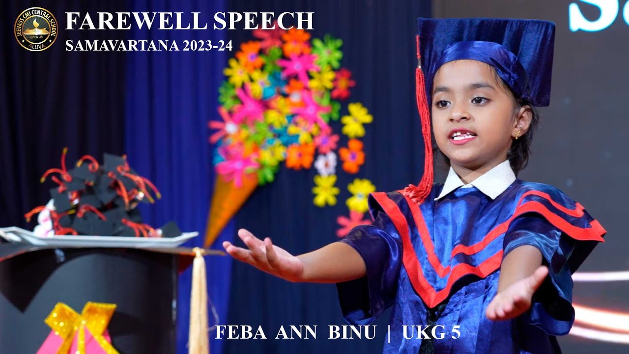 FAREWELL SPEECH | WORDS OF GRATITUDE | SAMAVARTANA 2023-24 | UKG GRADUATION CEREMONY