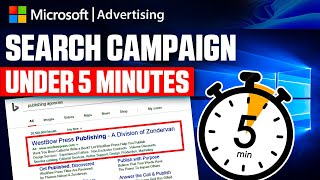 The QUICKEST Microsoft (Bing) Ads Tutorial | Create a Search Campaign In Under 5 MINUTES! screenshot 5