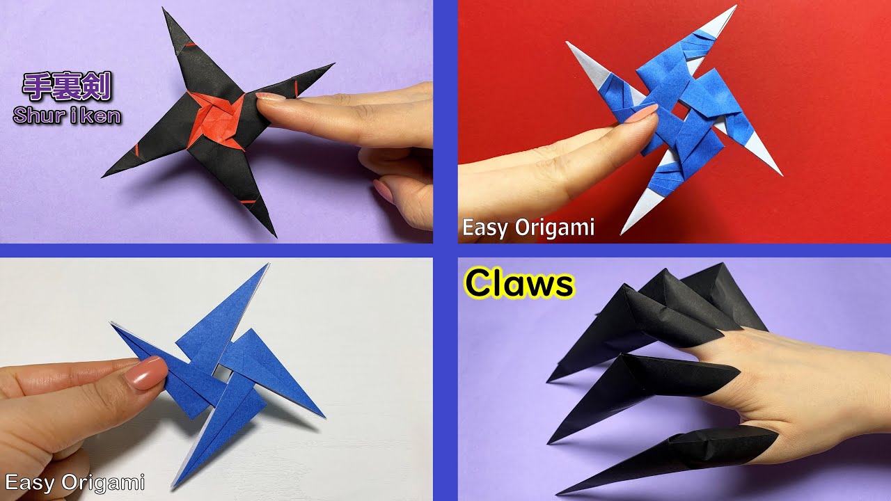 簡単折り紙】手裏剣 爪 How to make Shuriken#Ninja#忍者#NARUTO