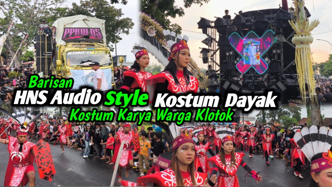 NYENI ❗Barisan HNS Audio Style Kostum Dayak, Karya Lokal Warga ~Karnaval Klotok Tuban