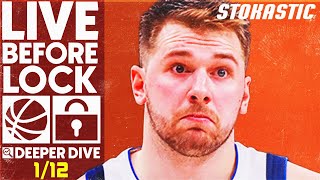 NBA DFS Deeper Dive \& Live Before Lock (Thursday 1\/12\/23) | DraftKings \& FanDuel NBA Lineups