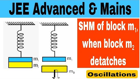 10) Two blocks of masses m1 and m2 are attached to the lower end