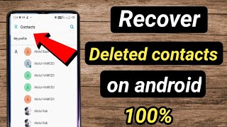 How to recover deleted contacts on android mobile // how to get back deleted phone numbers screenshot 5