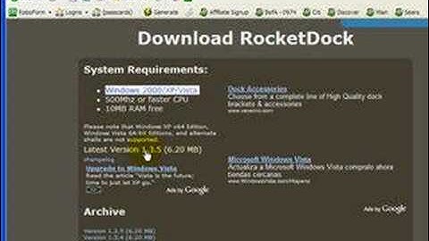 How To Get and Use Rocket Dock Pt. 1