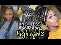Knotless Box Braids w/ Highlights Tutorial! (BEGINNER FRIENDLY) | Lana Christine