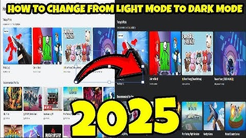 How To Change Roblox Light Mode To Roblox Dark Mode In 2025!!