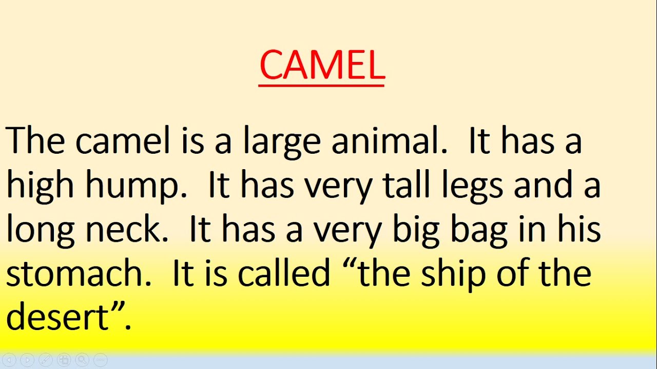 Essay on 'Camel' (100 Words) // Essay on Camel in English