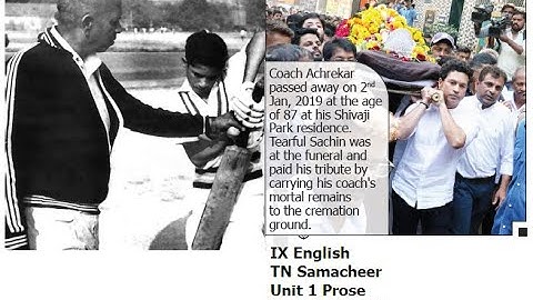 9th Std English - Lesson 1 - Prose - Learning the game