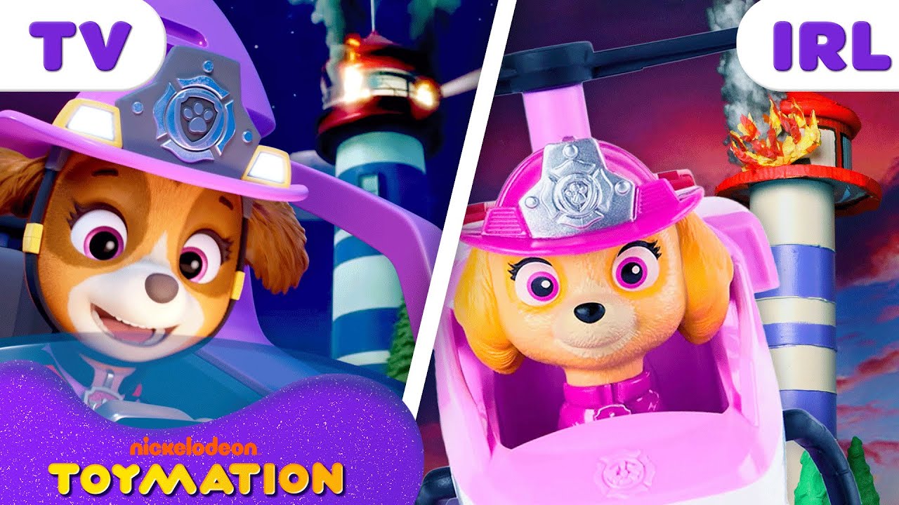 PAW Patrol Toys Lighthouse & Flounder Boat Fire Rescue! 🛟🔥 w/ Ryder (Part 1) | Toymation