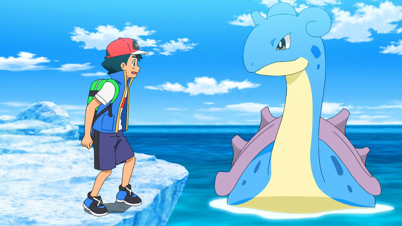 ◓ Anime Pokémon Journeys (Especial Ash Ketchum) • Episódio 144: Pocket  Monsters: A Bordo de Lapras ♪ (EP7)