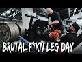 LUKE SANDOE HITS LEGS | BRUTAL F*KN LEG DAY