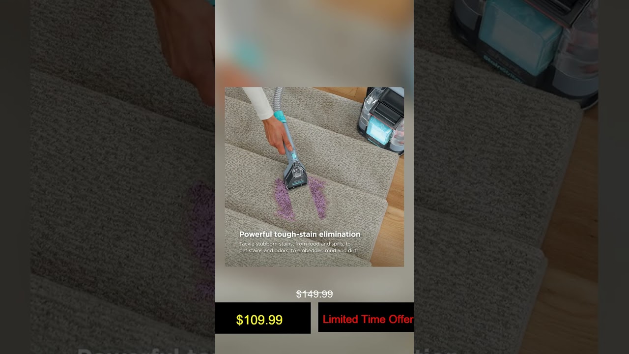 Shark StainStriker Portable Carpet Upholstery & Area Rug Cleaner, Bonus XL Tool & Full-Size Cle