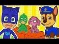 PJ MASKS  Cinco bebés, familia dedo y más con Gatuno, Gekko y Owlette