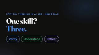 Critical Thinking in AI Use Is Three Skills, Not One (Lau et al., 2026)