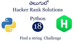 Hacker rank python find a string solution | Hacker rank python solutions |Find a string  hacker rank