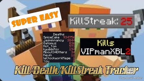 How To Make A Kill/Death/Killstreak Tracker In Minecraft Bedrock Command Blocks