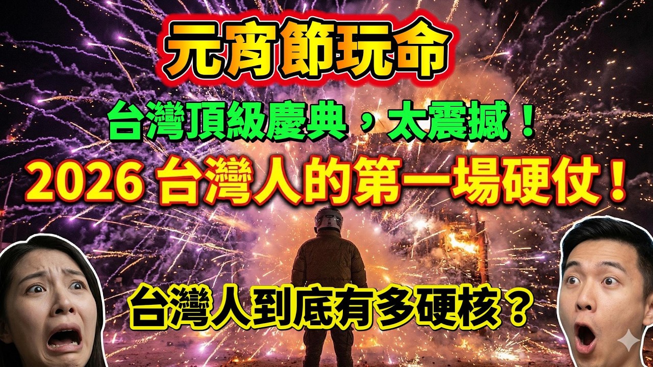 2026 台灣人的第一場硬仗！台南十萬人聚集鹽水蜂炮：誰說元宵只能看燈？我們在玩命！十萬發「衝人炮」下的台灣人的韧性，這份「硬氣」，誰也炸不掉！