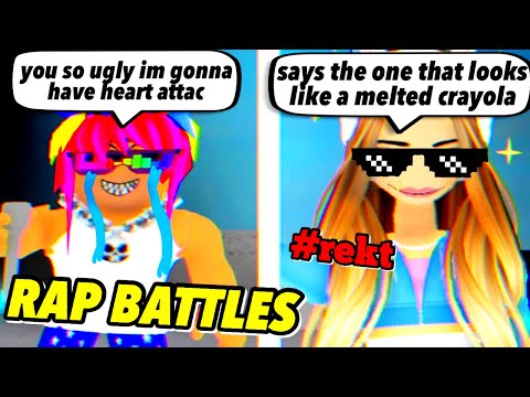 🔥ROASTING people in ROBLOX Rap Battles!😎