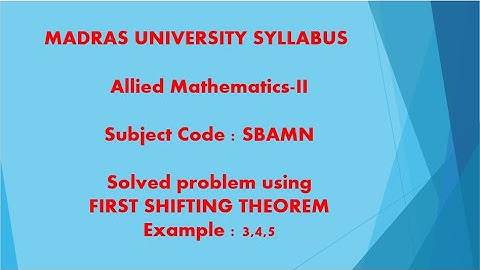 MADRAS UNIVERSITY SYLLABUS ALLIED MATHEMATICS II SBAMN.