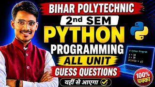 Python Programming | All Units VVI Guess Questions 💥 Important Concepts + Questions | SBTE 2026